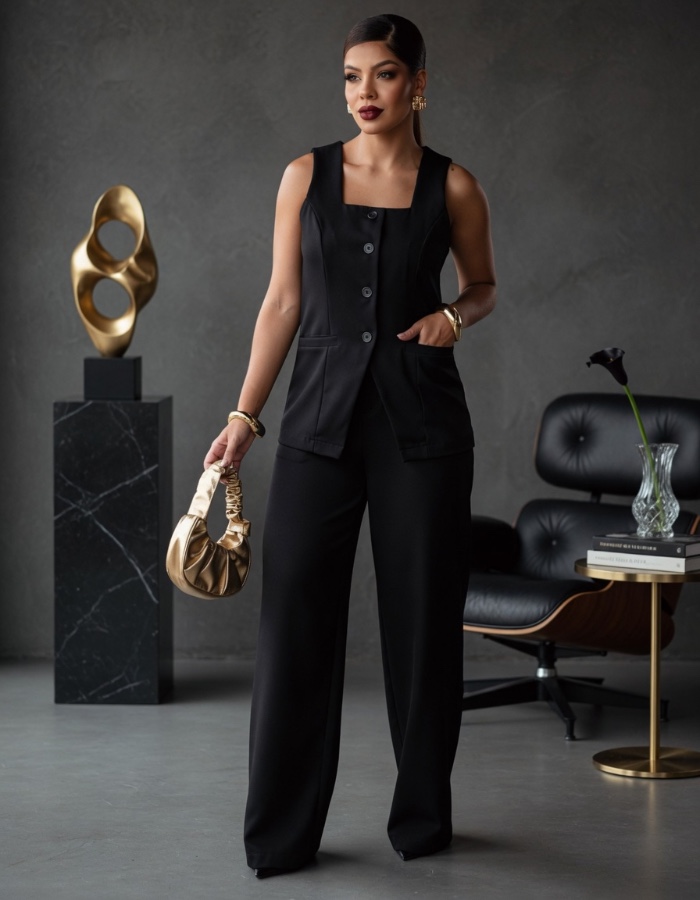 CONJUNTO ALFAIATARIA REGATA SLIM
