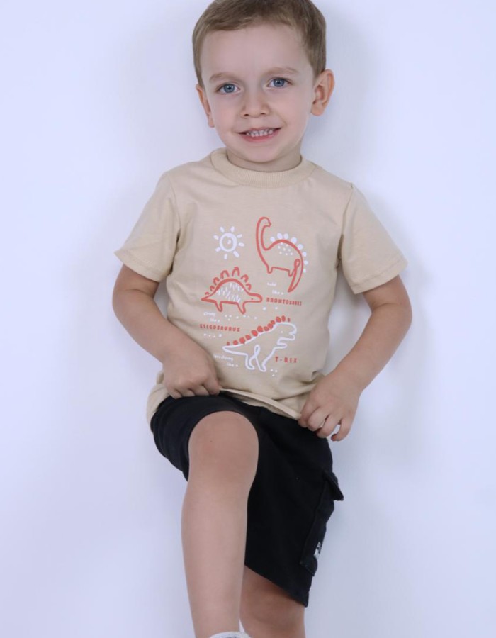 T-SHIRT MASCULINA DINOSSAUROS 