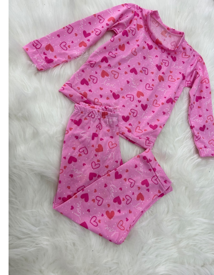 Pijama infantil manga longa 