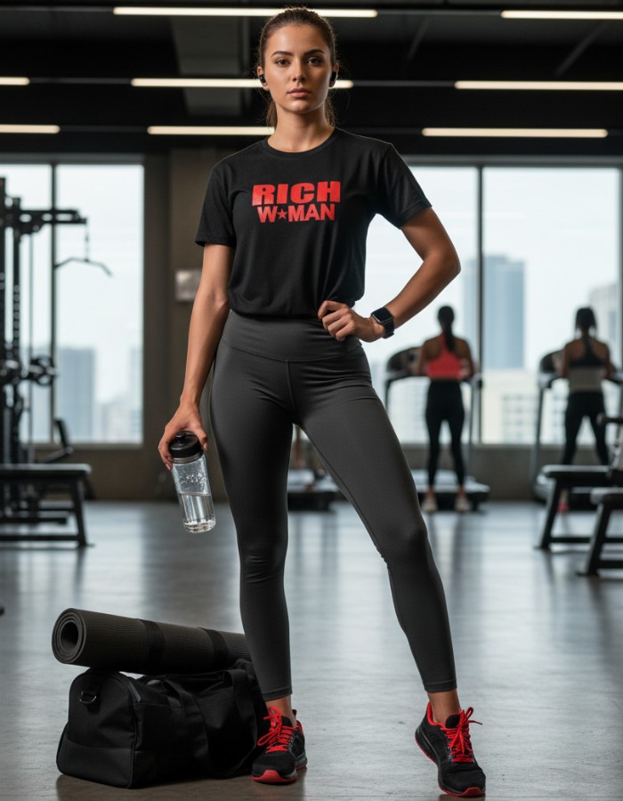 MAX T-SHIRT OVERSIZED RICH WOMAN PROMO