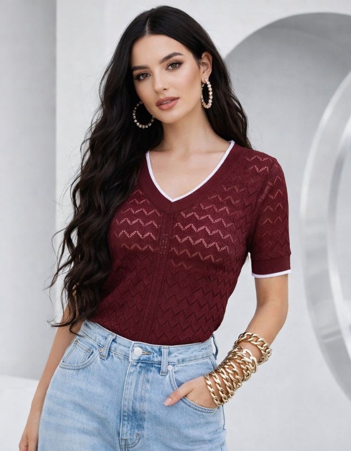 Blusa Modal Gola V