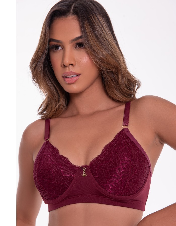 Sutiã sem bojo com renda e aro REF: 221