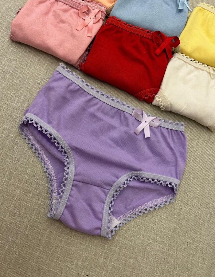 CALCINHA INFANTIL ALGODAO SIMPLES LISO