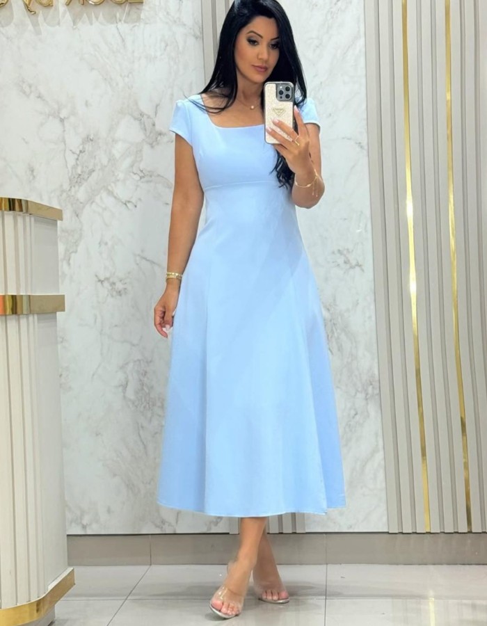 VESTIDO MIDI ALFAIATARIA