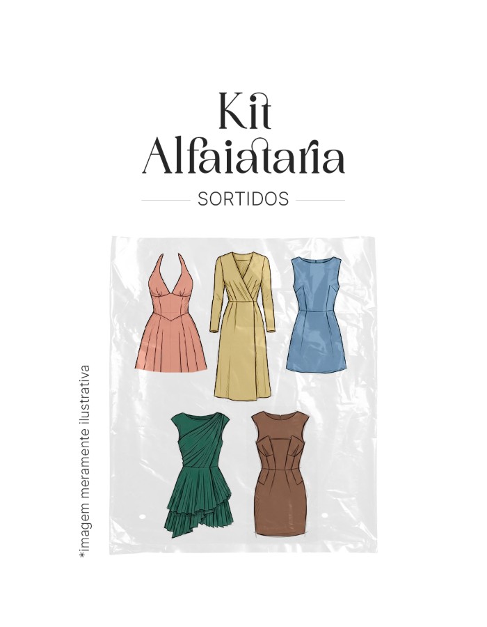KIT 5 PEÇAS SORTIDAS EM ALFAIATARIA 