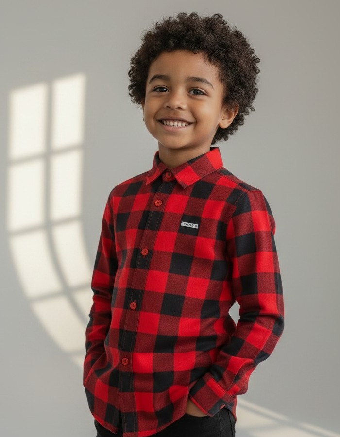COLEÇÃO ARRAIAL - Camisa manga Longa xadrez 