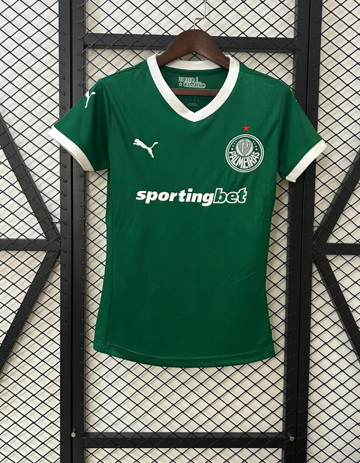 Camisa Palmeiras Home I 25/26 - Verde - Feminina