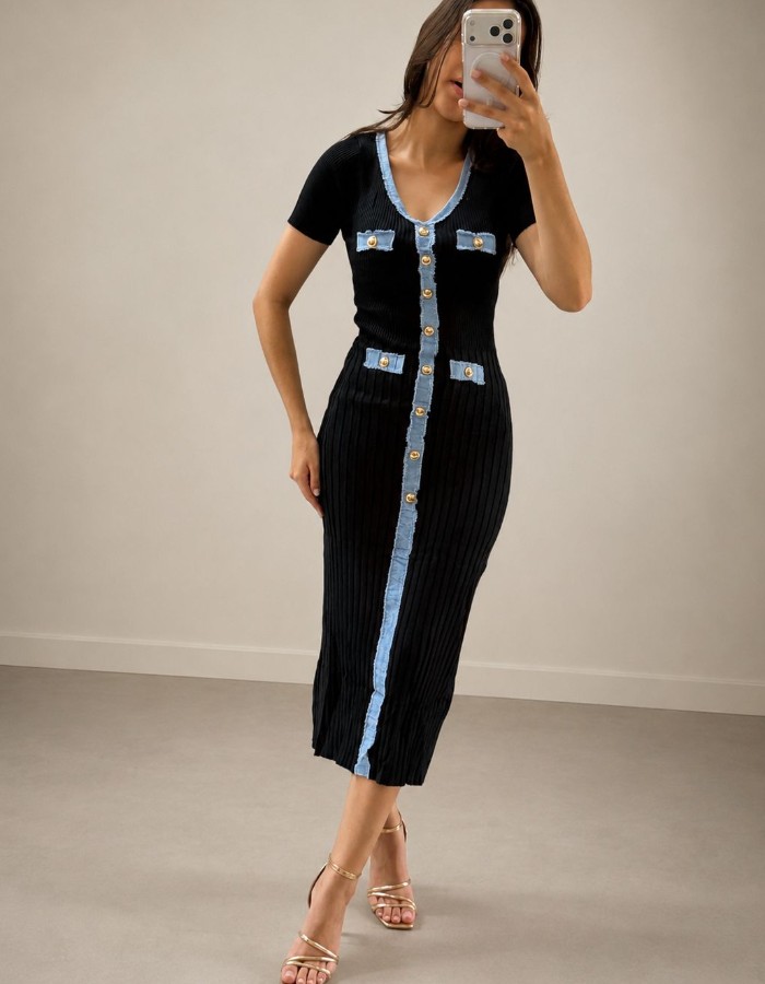VESTIDO modal LISTRA JEANS