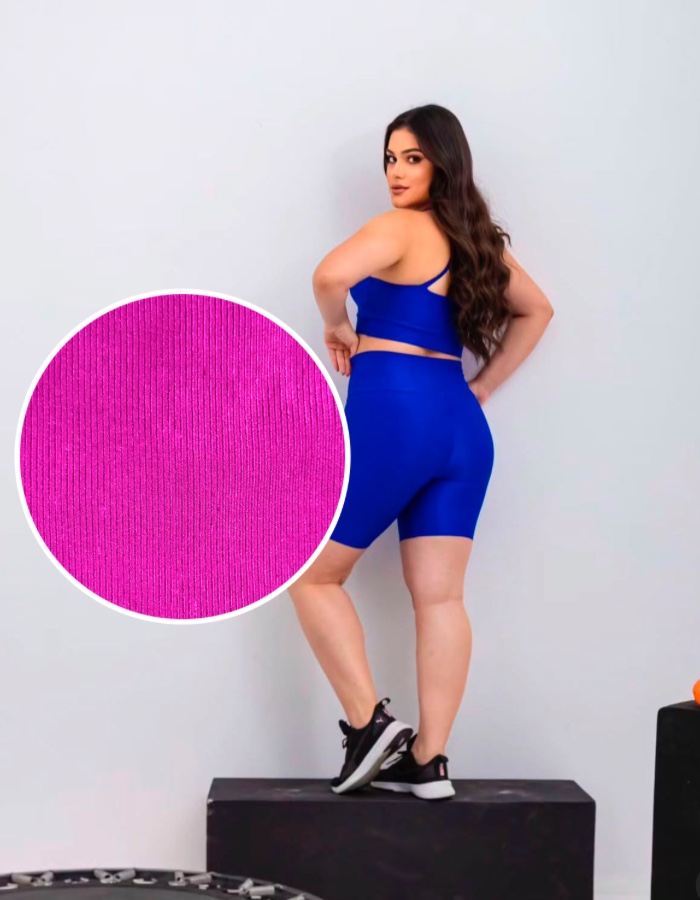 CONJ. SHORT CANELADO PREMIUM/ TOP CRUZADO