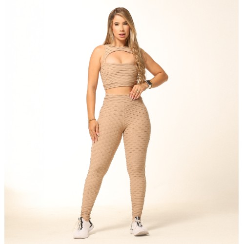 CONJUNTO CALÇA TECIDO BOLHA S/BOJO