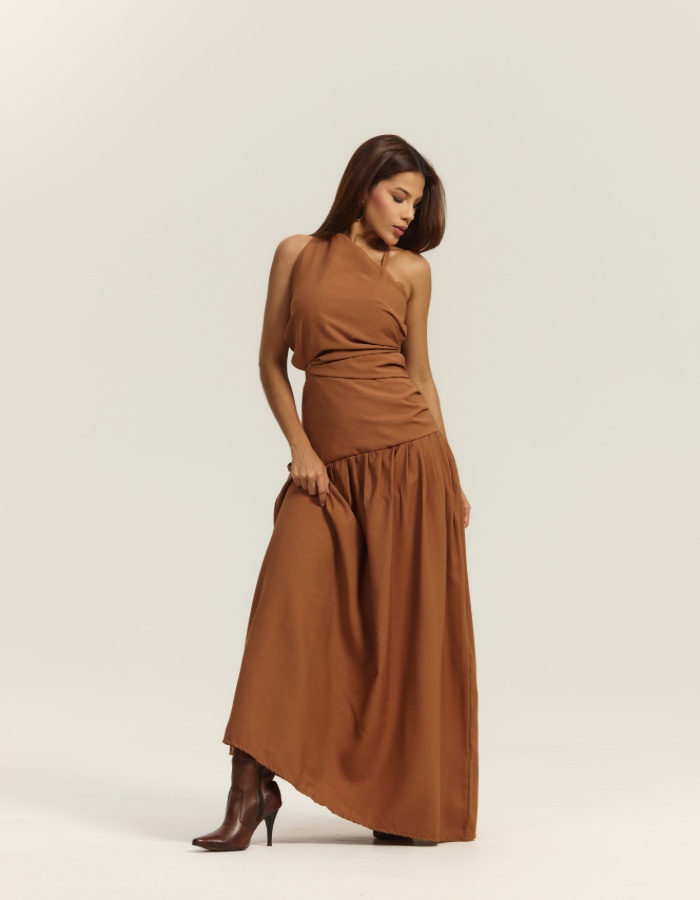 VESTIDO LONGO ALFAIATARIA