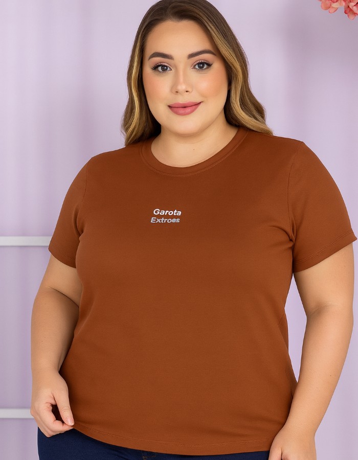 BLUSA PLUS SIZE COM APLIQUE