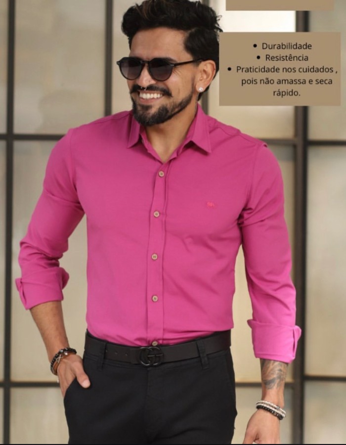 Camisa Social Algodão Indiano