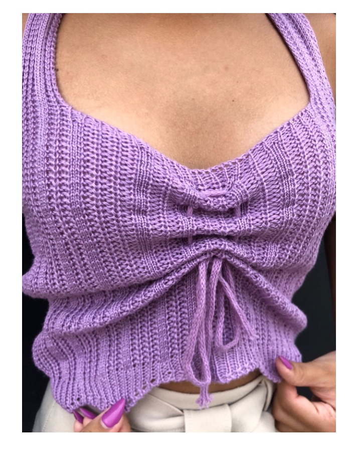 BLUSA TRICÔ LETICIA LACINHO