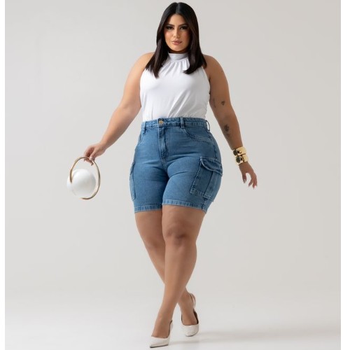 JORTS BOLSO CARGO MARMORIZADO 100%