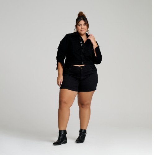 JAQUETA PENCE PRETA COM LYCRA