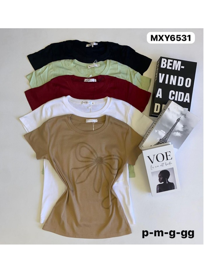 T-SHIRT DE ALGODÃO C/ ELASTANO