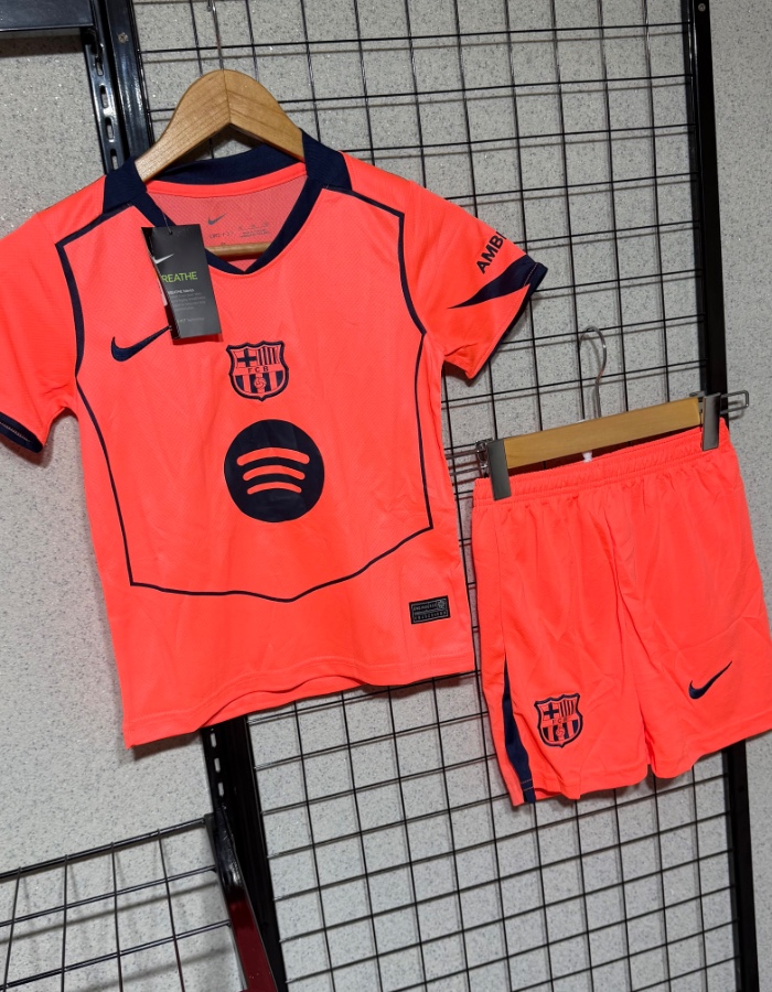 Conjunto Barcelona laranja infantil 