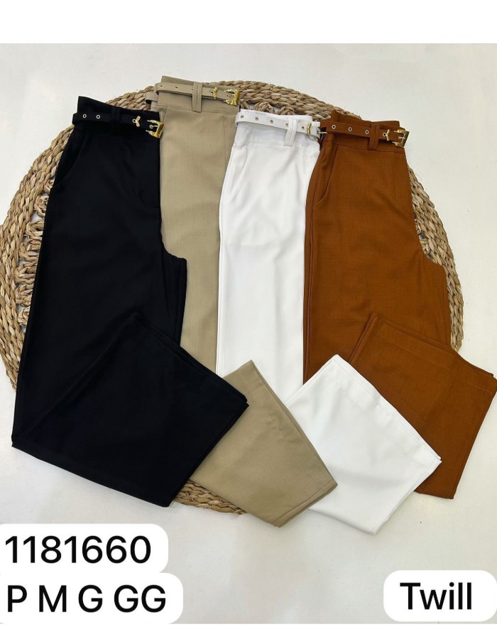 CALÇA PANTALONA TECIDO TWILL