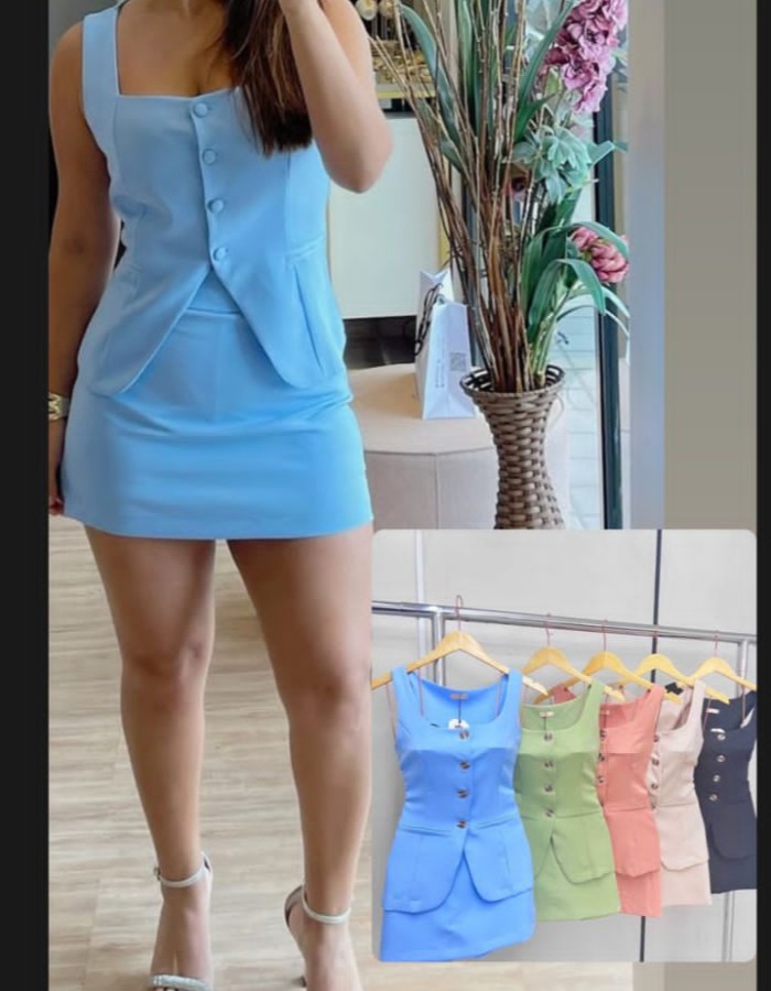 CONJUTO ALFAIATARIA COM COLETE 