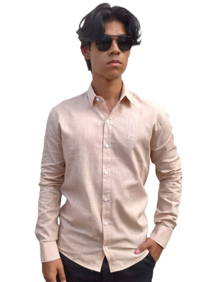 Camisa Manga Longa Trama de Linho