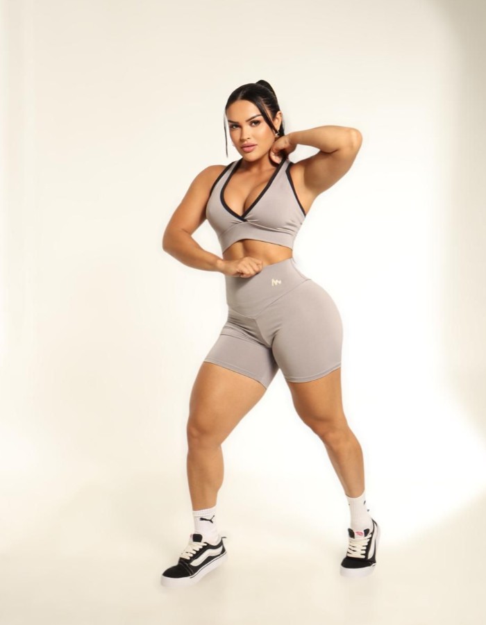 CONJUNTO FITNESS SHORT E TOP REF 063