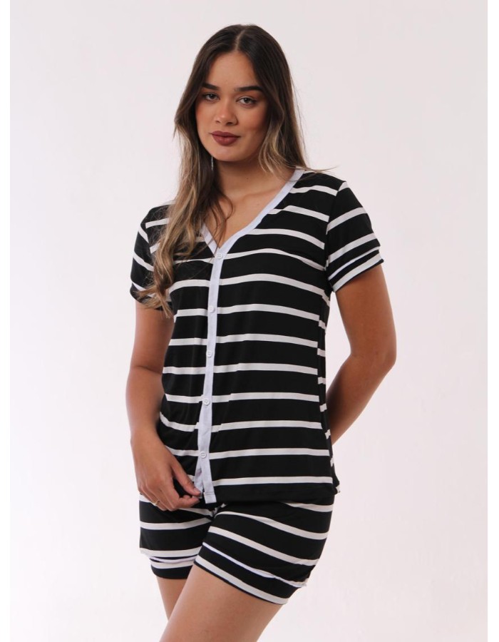 SHORT DOLL AMERICANO LISTRADO 