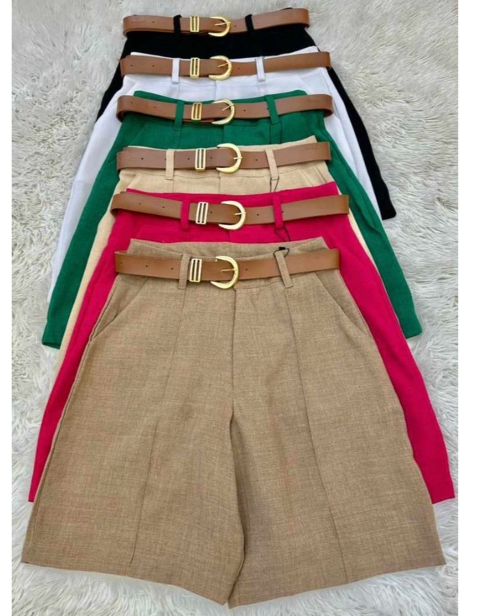 BERMUDA DE LINHO C/ CINTO