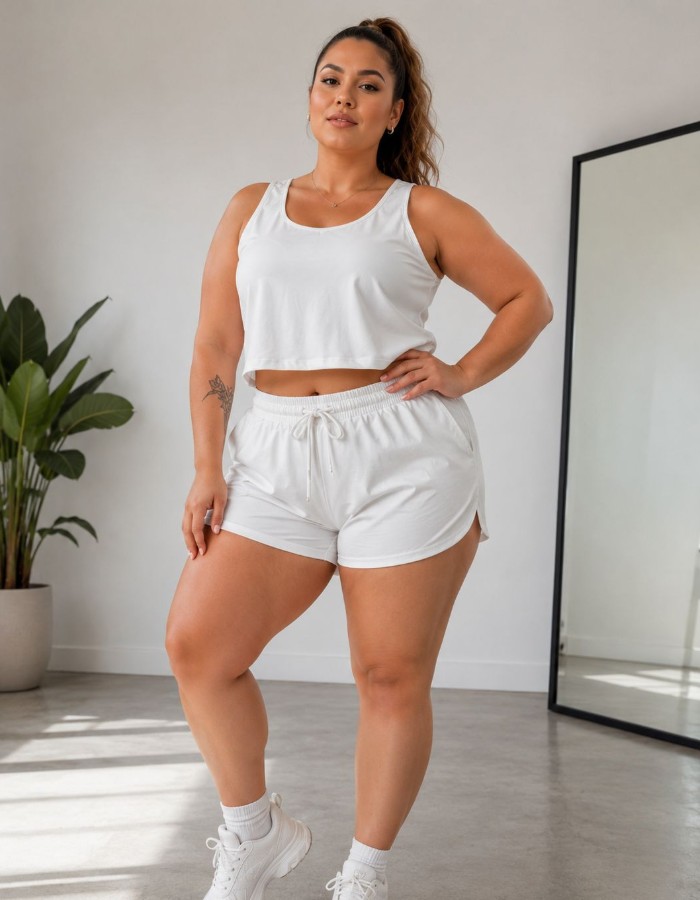 CONJUNTO SHORT DUPLO E CROPPED