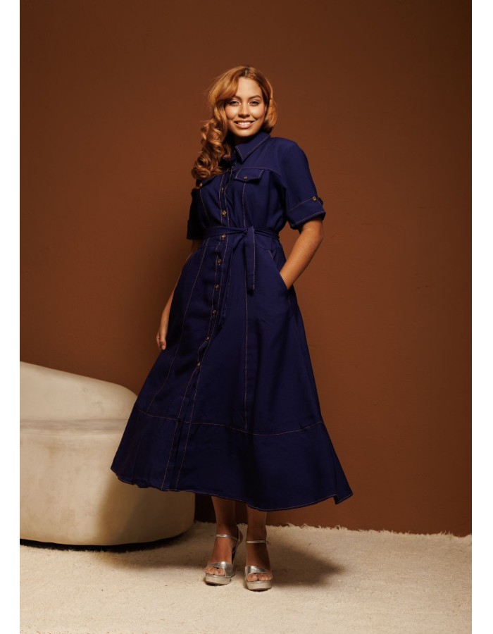 VESTIDO CHEMISE LONGUETE