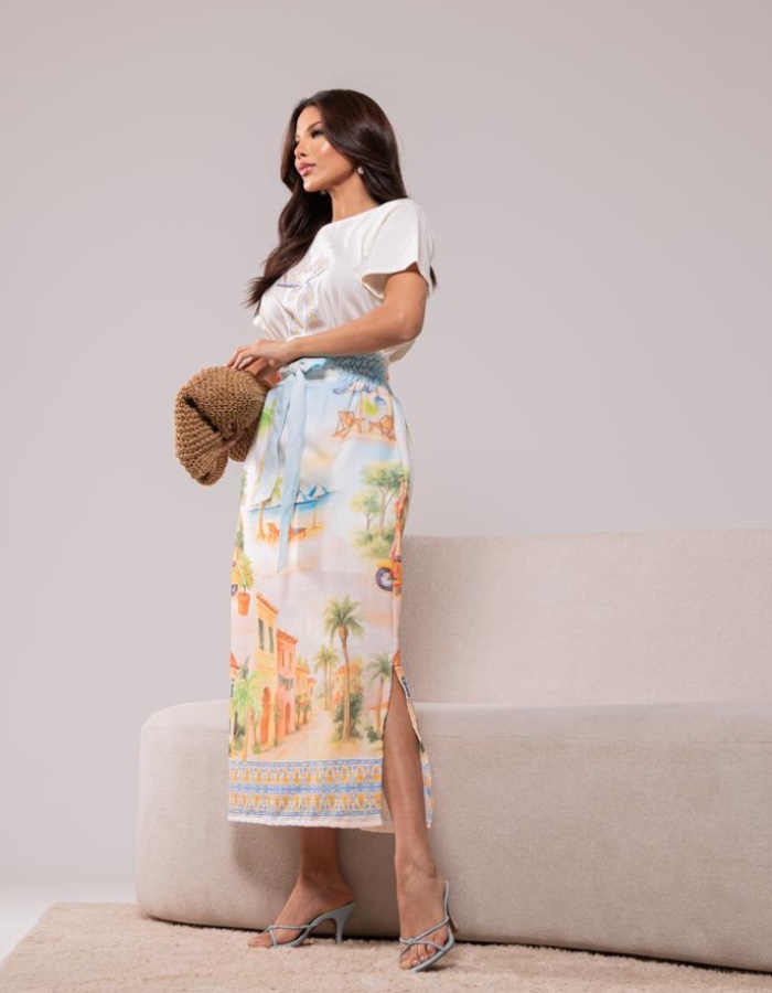 CONJUNTO TEE E SAIA VIP