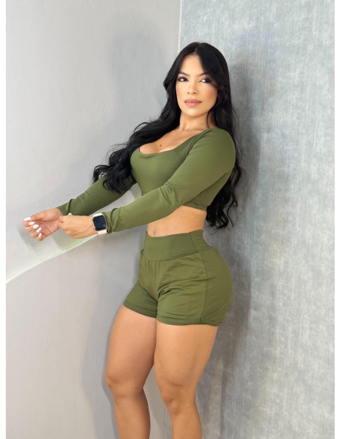CONJUNTO SHORT DUPLO MANGA LONGA 