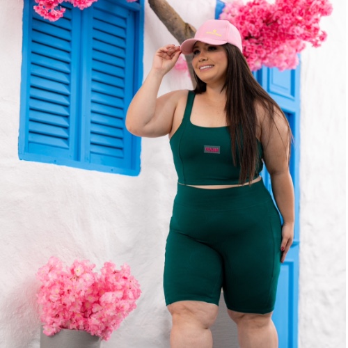 Conj short Lavínia Plus ( tecido texturizado com novo design)