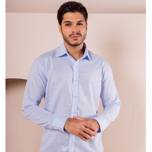 CAMISA MANGA LONGA LINHO GOLA TRADICIONAL