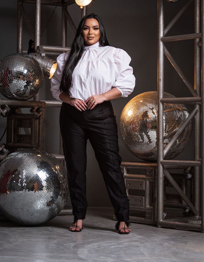 crooped gola alta manga 3/4