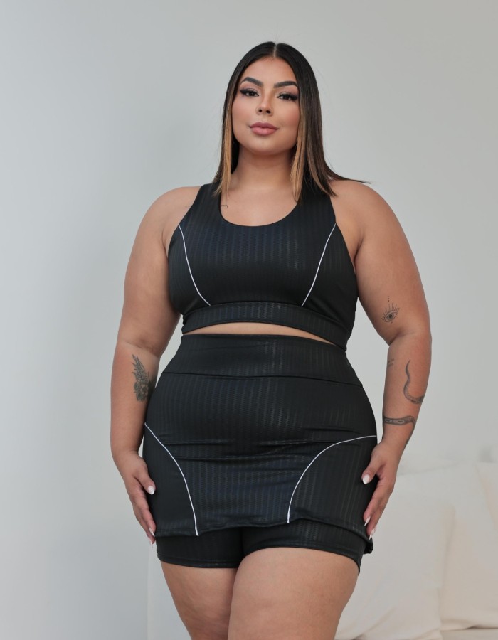 Conjunto Shorts Saia Plus Size