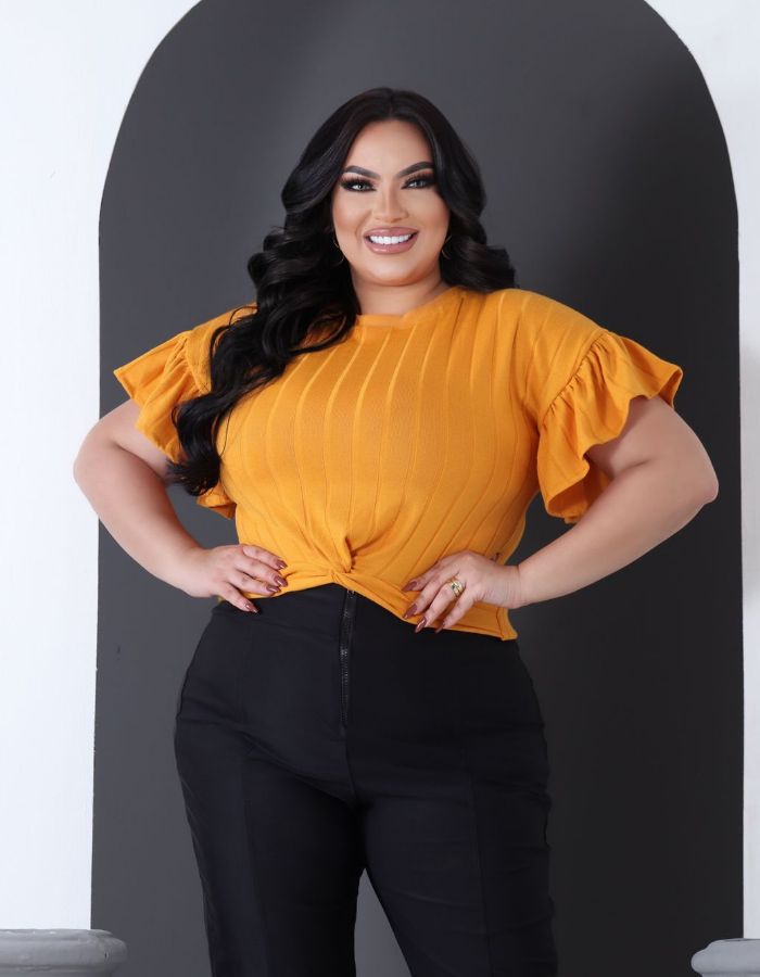 crooped torcido manga solta