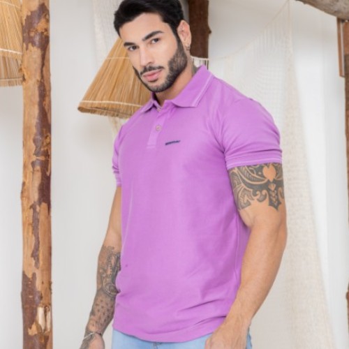 Camisa polo suedine