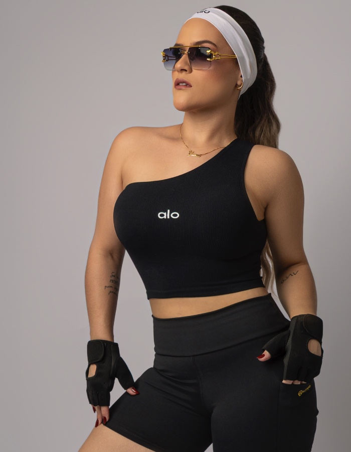 Croped Alo caneladinho Import. (Solicite cores) 