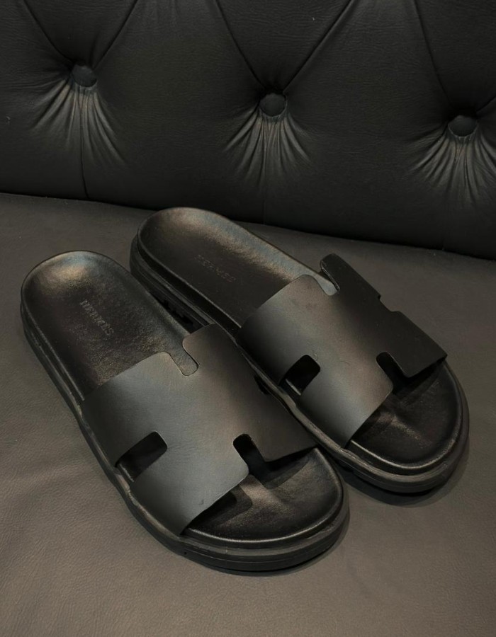 Sandália social luxo preta