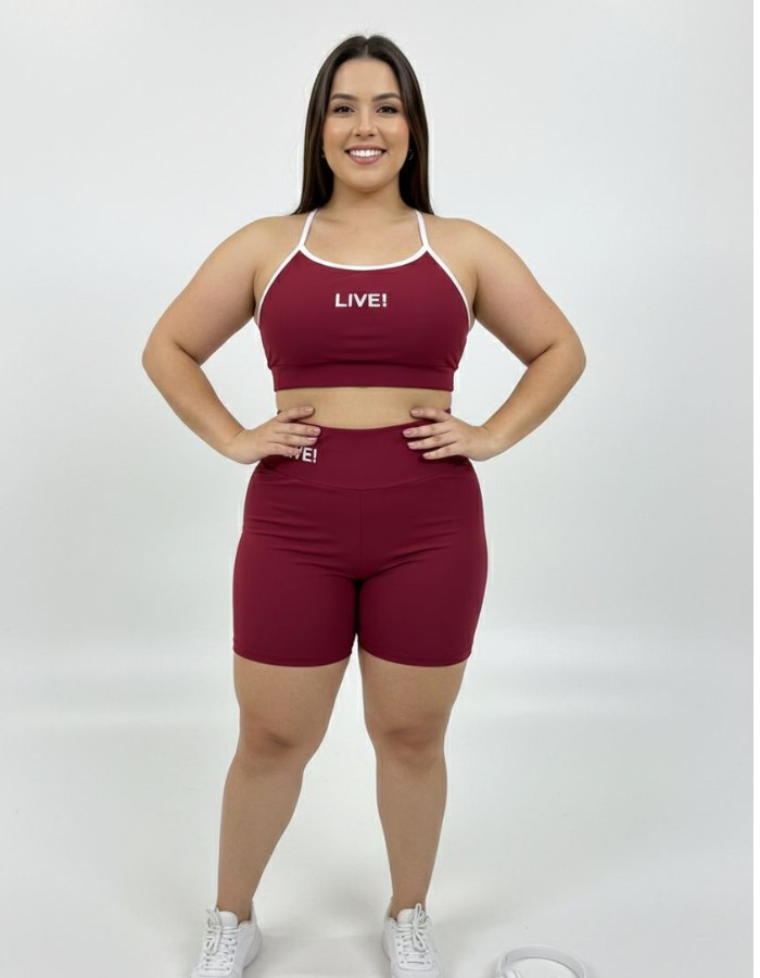 CONJUNTO SHORT BOLSO NO CÓS TOP ALÇA LIVE PLUS