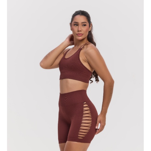 CONJUNTO DE SHORT RECORTES CANELADO PREMIUM