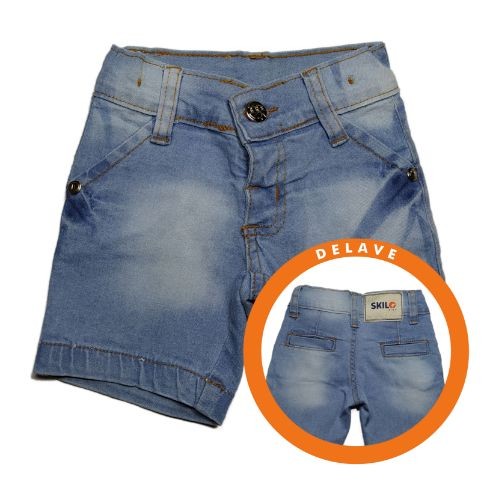  BERMUDA JEANS BABY COM BOLSO EMBUTIDO MASCULINA