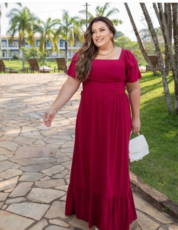 vestido longo marta liso 