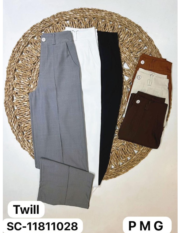 CALÇA PANTALONA TECIDO TWILL