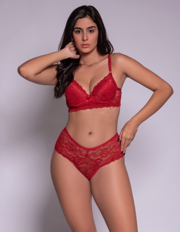 Conjunto mel de renda 