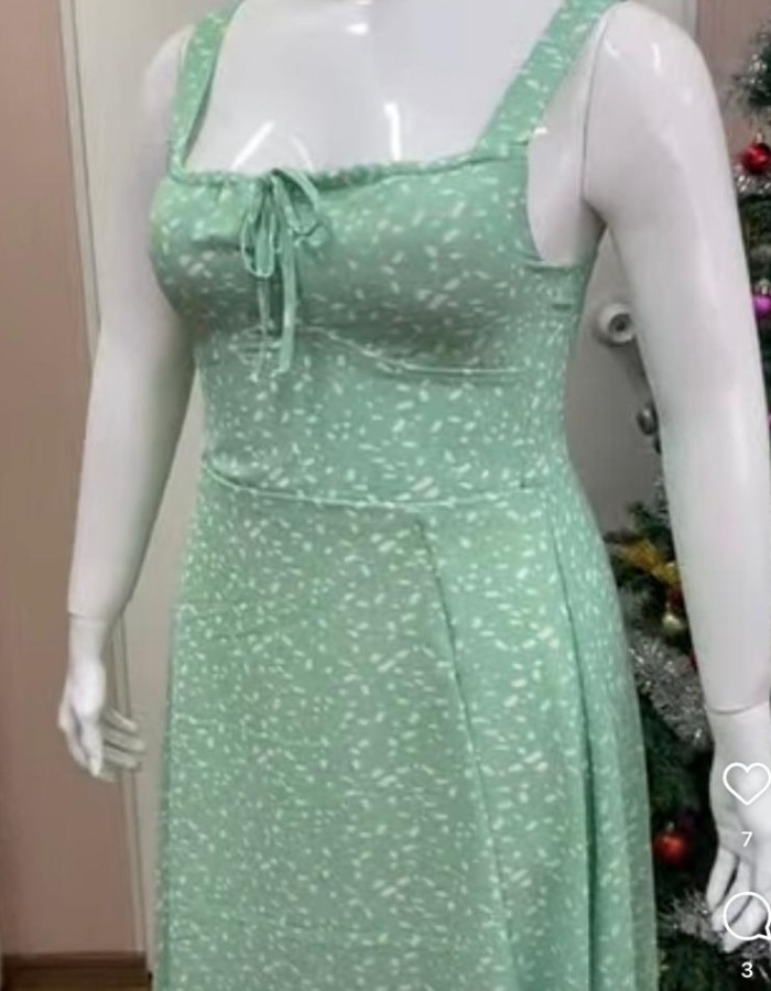 Vestido longo de alça plus