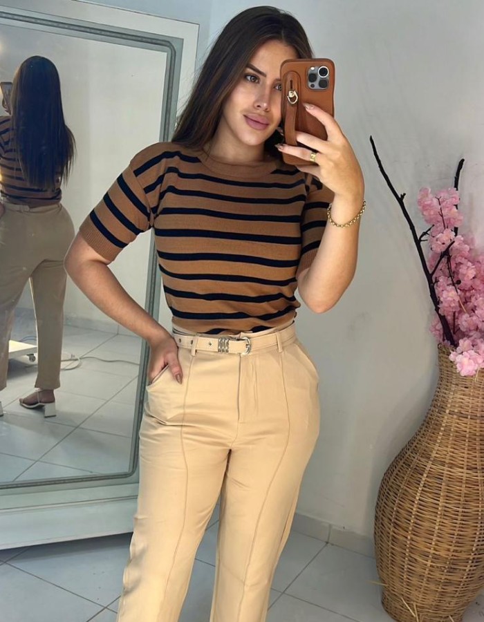 Blusa Modal Listrada 
